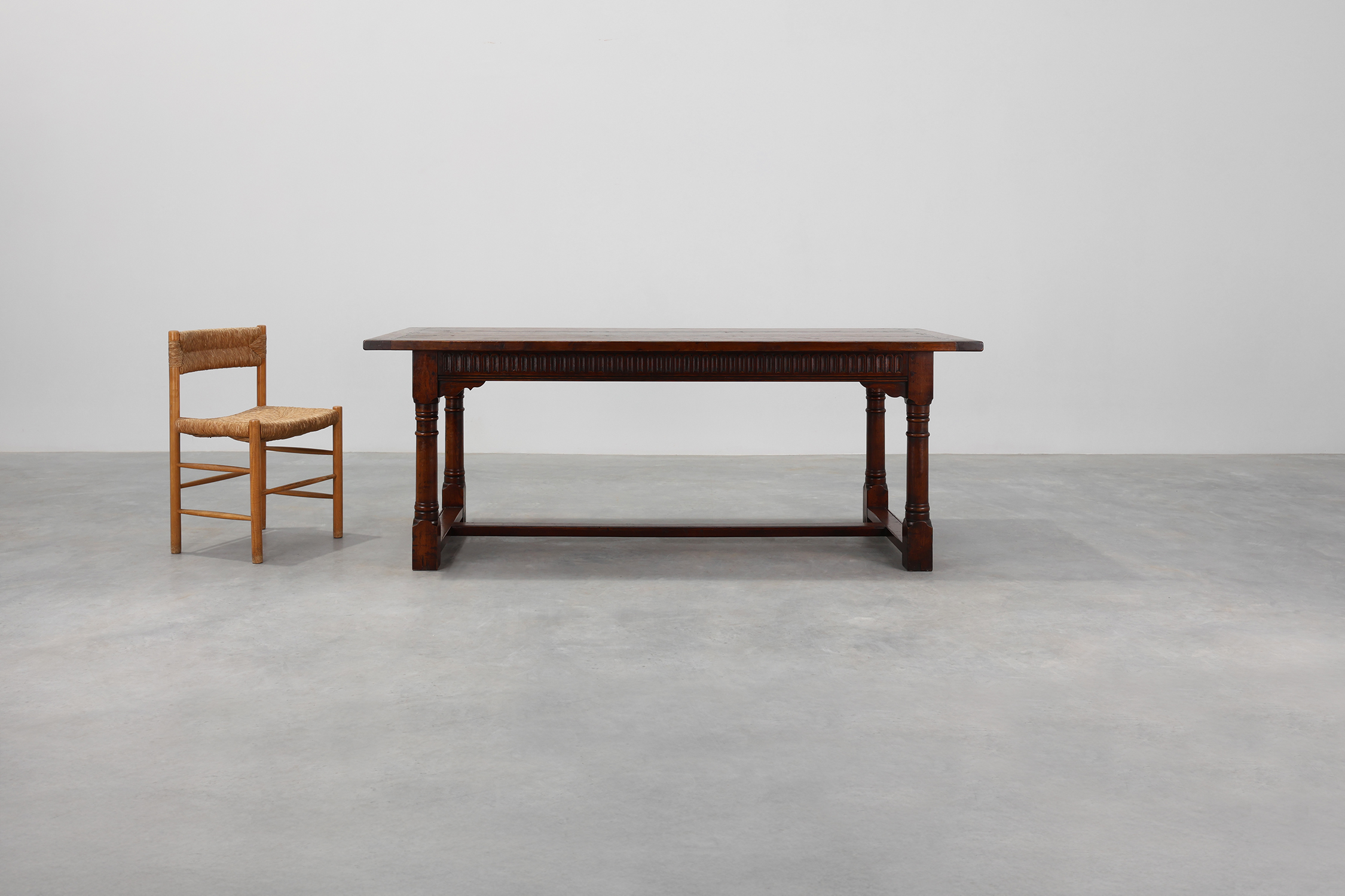 19th-Century French Provincial Oak Dining Tablethumbnail